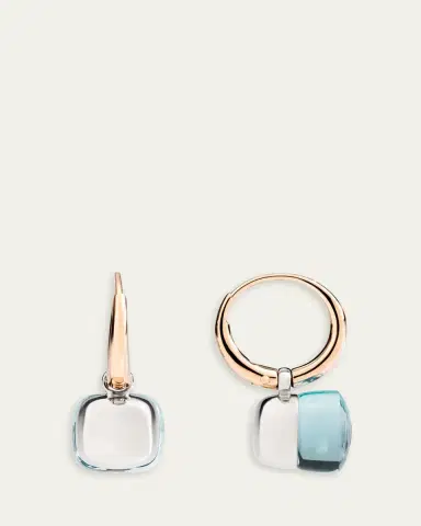 Pomellato Nudo 18K Rose Gold Blue Topaz Drop Earrings | Thumbnail 2
