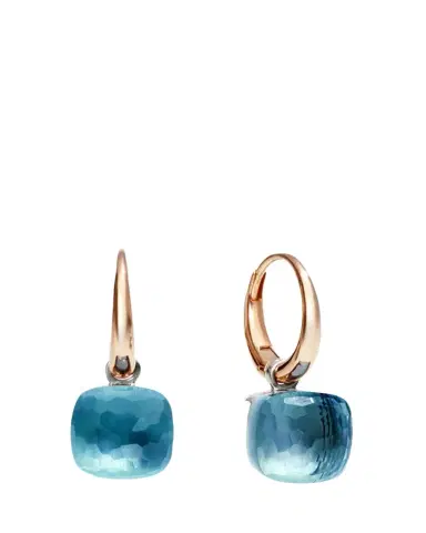 Pomellato Nudo 18K Rose Gold Blue Topaz Drop Earrings | Thumbnail 1