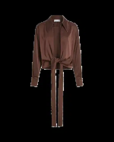 16Arlington Romy Tie-Hem Satin Blouse | Thumbnail 2 16Arlington Romy Tie-Hem Satin Blouse | Thumbnail 2