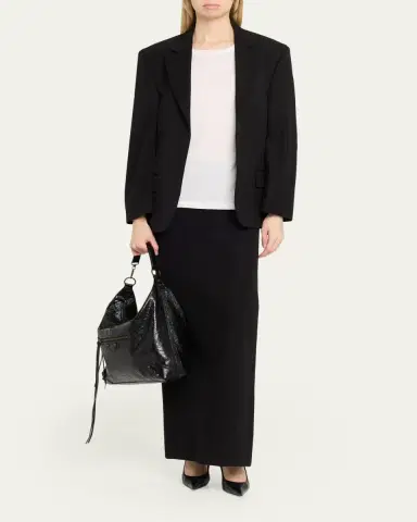 Balenciaga Le City Medium Leather Hobo Bag | Thumbnail 5