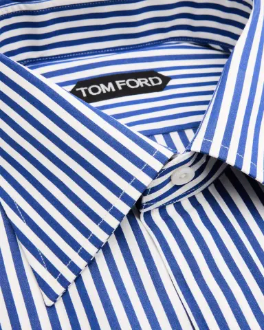 TOM FORD Men's Ladder Stripe Dress Shirt | Thumbnail 2 TOM FORD Men's Ladder Stripe Dress Shirt | Thumbnail 2