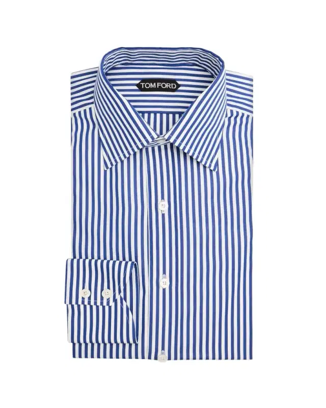 Men's Ladder Stripe Dress Shirt Men's Ladder Stripe Dress Shirt