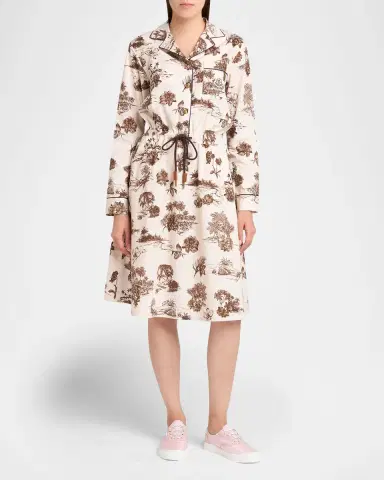 Moncler Floral-Print Shirtdress | Thumbnail 2 Moncler Floral-Print Shirtdress | Thumbnail 2