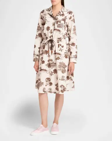 Moncler Floral-Print Shirtdress | Thumbnail 4 Moncler Floral-Print Shirtdress | Thumbnail 4