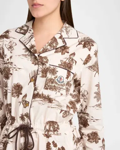 Moncler Floral-Print Shirtdress | Thumbnail 5 Moncler Floral-Print Shirtdress | Thumbnail 5
