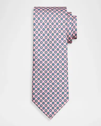 Brioni Men's Micro-Medallion Silk Tie | Thumbnail 3