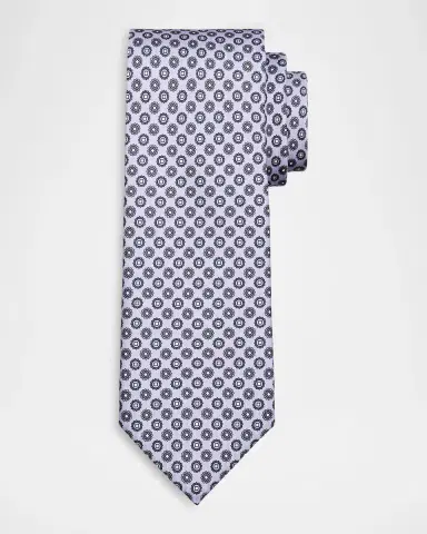 Brioni Men's Micro-Medallion Silk Tie | Thumbnail 4