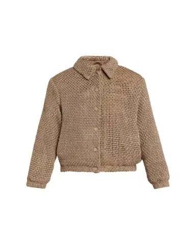 Giorgio Armani Woven Leather Blouson Jacket | Thumbnail 1