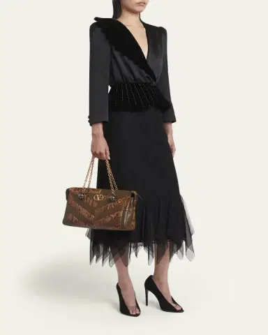 Valentino Garavani Panthea Medium Patchwork Chevron Shoulder Bag | Thumbnail 5