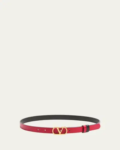 Valentino Garavani VLogo Signature Reversible Calfskin Belt, 30mm | Thumbnail 2 Valentino Garavani VLogo Signature Reversible Calfskin Belt, 30mm | Thumbnail 2