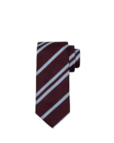 Brioni Men's Herringbone Stripe Jacquard Silk Tie | Thumbnail 1