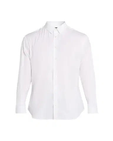 Giorgio Armani Men's Solid Stretch Poplin Sport Shirt | Thumbnail 1