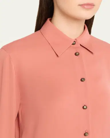 Giorgio Armani Silk Slim Button-Down Blouse | Thumbnail 5 Giorgio Armani Silk Slim Button-Down Blouse | Thumbnail 5
