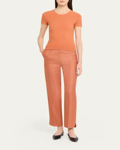 Giorgio Armani Short-Sleeve Crewneck Sweater | Thumbnail 2 Giorgio Armani Short-Sleeve Crewneck Sweater | Thumbnail 2