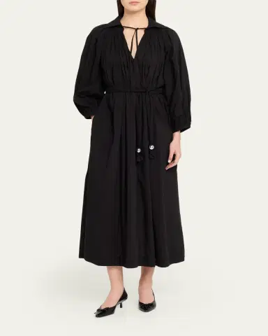 Lisa Marie Fernandez Poet Belted Maxi Dress | Thumbnail 2