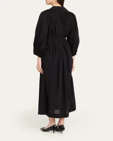 Lisa Marie Fernandez Poet Belted Maxi Dress | Thumbnail 3