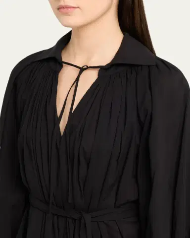 Lisa Marie Fernandez Poet Belted Maxi Dress | Thumbnail 5