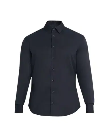 Giorgio Armani Men's Solid Stretch Poplin Sport Shirt | Thumbnail 1