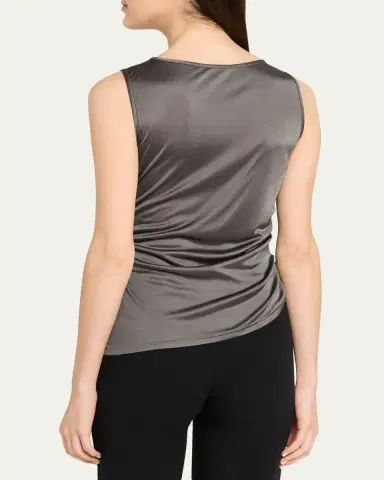 Giorgio Armani Ruched Jersey Sleeveless Top | Thumbnail 3 Giorgio Armani Ruched Jersey Sleeveless Top | Thumbnail 3