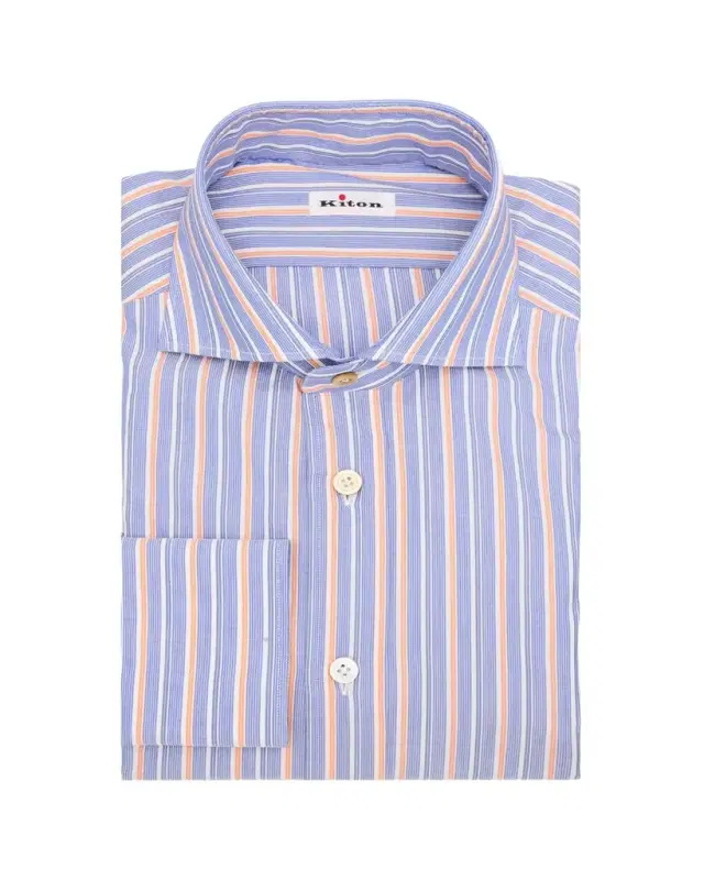 Men's Variegated Stripe Cotton Dress Shirt