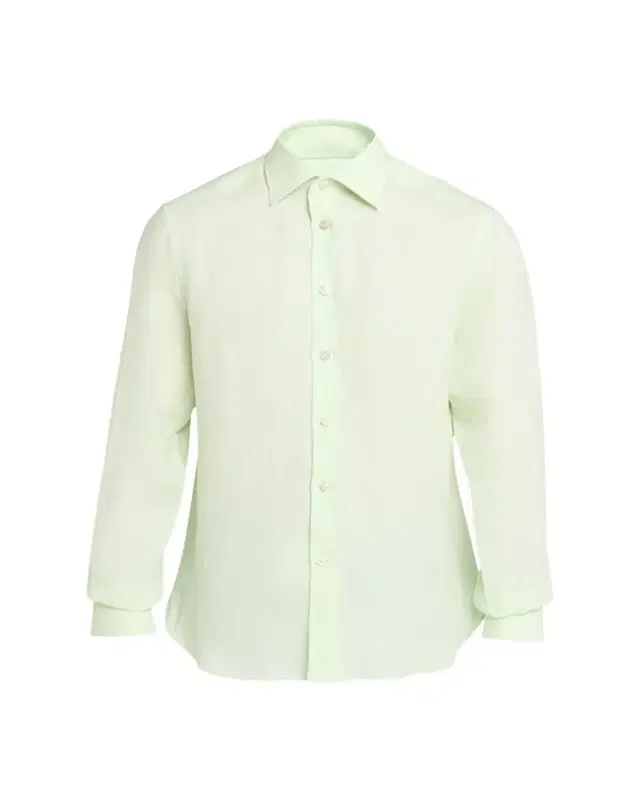 Kiton Men's Solid Linen Button-Down Shirt with Mother-Of-Pearl