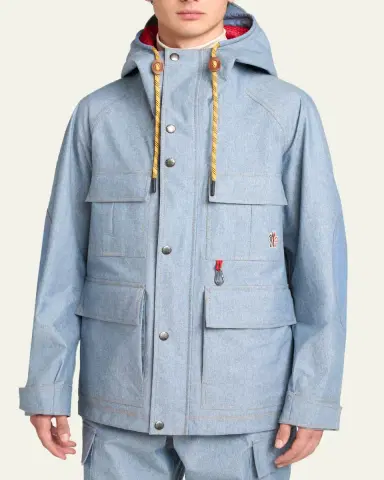 Moncler Grenoble Men's Hooded Cargo Pocket Jacket with Clip | Thumbnail 4