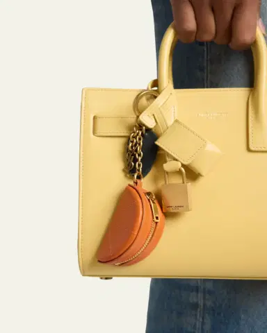Saint Laurent Orange Wedge Key Ring Charm | Thumbnail 2