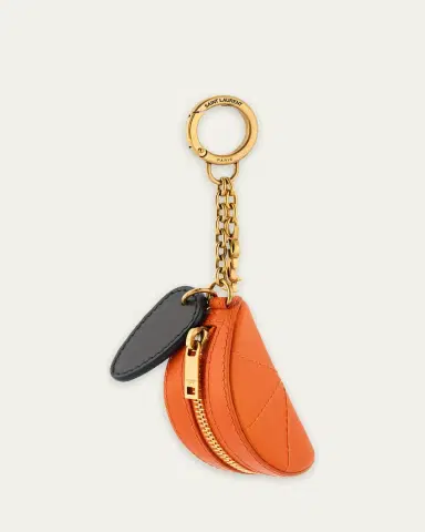 Saint Laurent Orange Wedge Key Ring Charm | Thumbnail 4