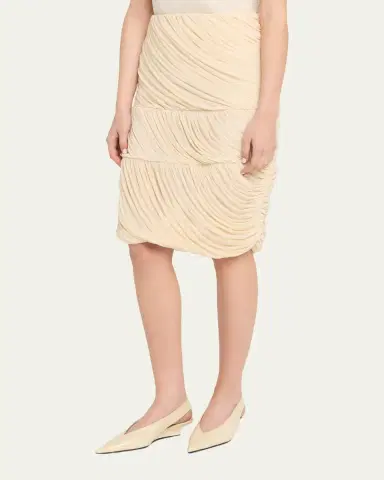 Ronny Kobo Alory Draped Jersey Skirt | Thumbnail 4