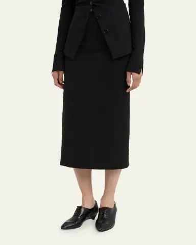 Jil Sander Viscose Crepe Midi Skirt | Thumbnail 4 Jil Sander Viscose Crepe Midi Skirt | Thumbnail 4