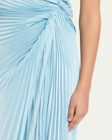 A.L.C. Lara Pleated One-Shoulder Satin Midi Dress | Thumbnail 5 A.L.C. Lara Pleated One-Shoulder Satin Midi Dress | Thumbnail 5