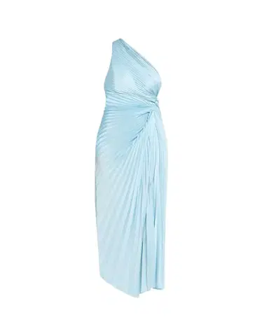 A.L.C. Lara Pleated One-Shoulder Satin Midi Dress | Thumbnail 1 A.L.C. Lara Pleated One-Shoulder Satin Midi Dress | Thumbnail 1