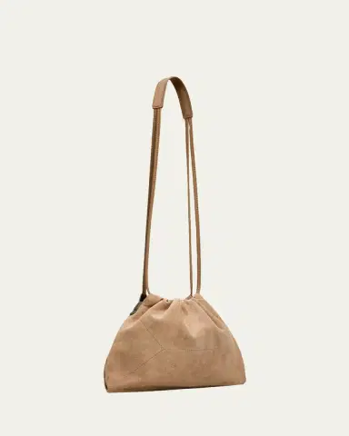 Brunello Cucinelli Suede Drawstring Pouch Bag | Thumbnail 3 Brunello Cucinelli Suede Drawstring Pouch Bag | Thumbnail 3