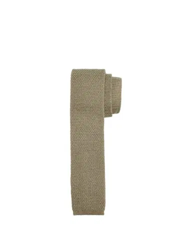 Zegna Men's Linen Knitted Tie | Thumbnail 1