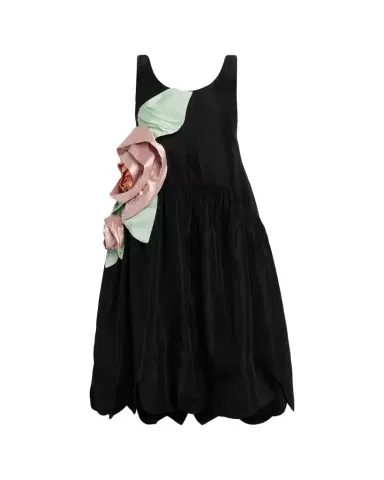 Simone Rocha Pressed Rosette Sleeveless Satin Midi Dress | Thumbnail 1