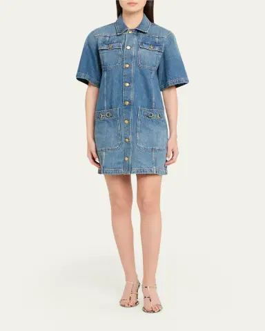 Ulla Johnson Painters Denim Mini Shirtdress | Thumbnail 2 Ulla Johnson Painters Denim Mini Shirtdress | Thumbnail 2