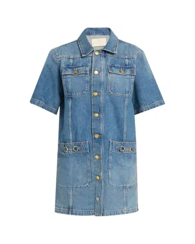 Ulla Johnson Painters Denim Mini Shirtdress | Thumbnail 1 Ulla Johnson Painters Denim Mini Shirtdress | Thumbnail 1