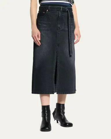 sacai Godet Denim Midi Skirt | Thumbnail 4 sacai Godet Denim Midi Skirt | Thumbnail 4