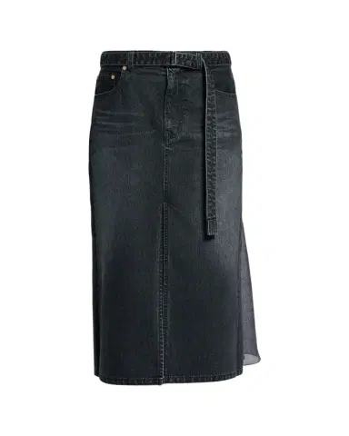 sacai Godet Denim Midi Skirt | Thumbnail 1 sacai Godet Denim Midi Skirt | Thumbnail 1