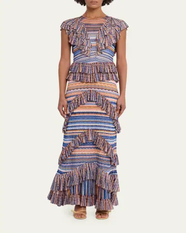 Ulla Johnson Raina Ruffled Knit Maxi Dress | Thumbnail 2 Ulla Johnson Raina Ruffled Knit Maxi Dress | Thumbnail 2