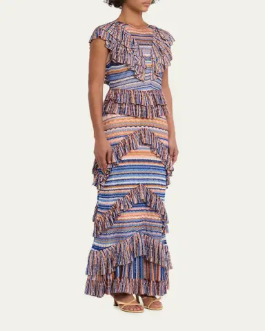 Ulla Johnson Raina Ruffled Knit Maxi Dress | Thumbnail 4 Ulla Johnson Raina Ruffled Knit Maxi Dress | Thumbnail 4