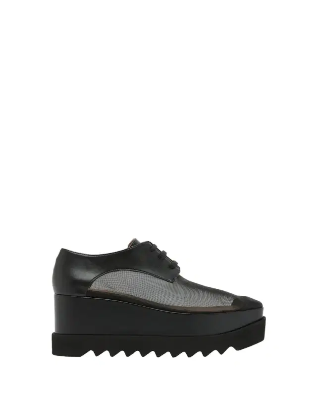Stella McCartney Sneak-Elyse Mesh Toothed-Sole Platform Sneakers