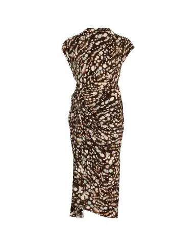 A.L.C. Alma Ruched Viscose Twill Midi Dress | Thumbnail 1