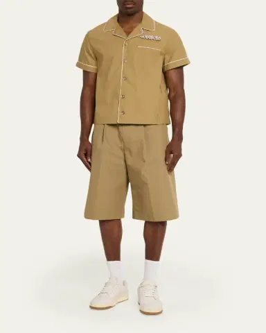 Simone Rocha Men's Embellished Fitted Piped Shirt | Thumbnail 2