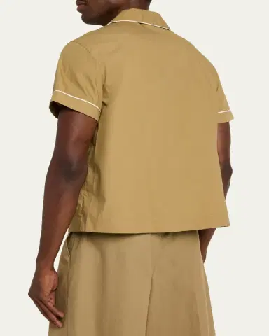 Simone Rocha Men's Embellished Fitted Piped Shirt | Thumbnail 3