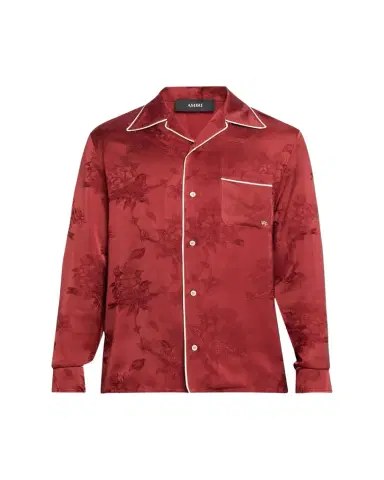 Amiri Men's Viscose Floral Jacquard Button-Down Shirt | Thumbnail 1