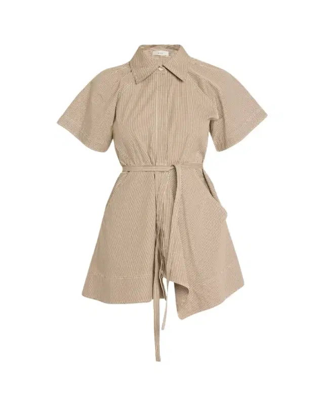 Julie Pinstripe Mini Shirtdress