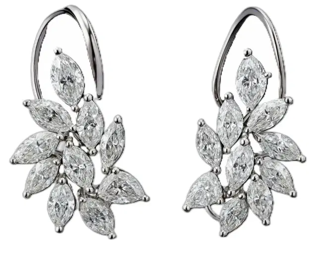 Wish Fine Jewelry 1.07ct Diamond 18K Gold Cocktail Earrings