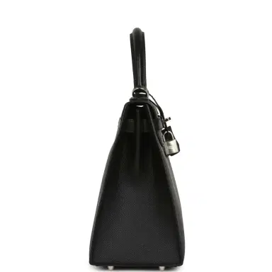 HERMÈS Pre-owned Hermes Kelly Sellier 28 Black Epsom Palladium Hardware | Thumbnail 3 HERMÈS Pre-owned Hermes Kelly Sellier 28 Black Epsom Palladium Hardware | Thumbnail 3