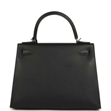 HERMÈS Pre-owned Hermes Kelly Sellier 28 Black Epsom Palladium Hardware | Thumbnail 4 HERMÈS Pre-owned Hermes Kelly Sellier 28 Black Epsom Palladium Hardware | Thumbnail 4